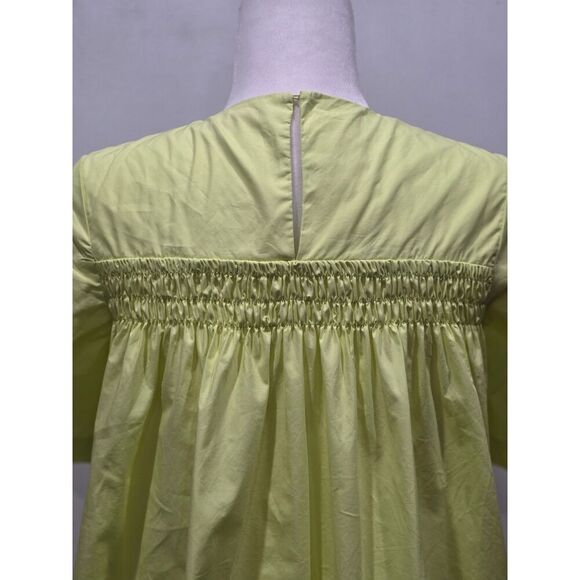English Factory Highlighter Yellow Ruffle Babydoll Pockets Shirt Dress, XS - Picture 12 of 16